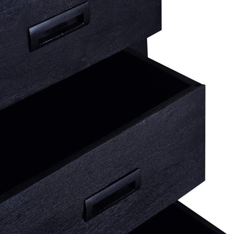 Komoda z mangového dřeva Newark Black 140 cm Mahom