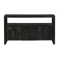 Komoda z mangového dřeva Pittsburgh Black 140 cm Mahom