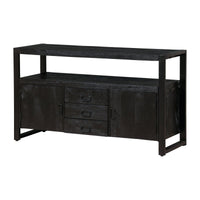 Komoda z mangového dřeva Pittsburgh Black 140 cm Mahom