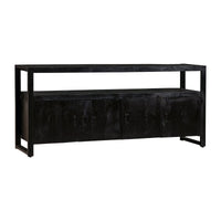 Komoda z mangového dřeva Pittsburgh Black 180 cm Mahom