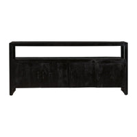Komoda z mangového dřeva Pittsburgh Black 180 cm Mahom