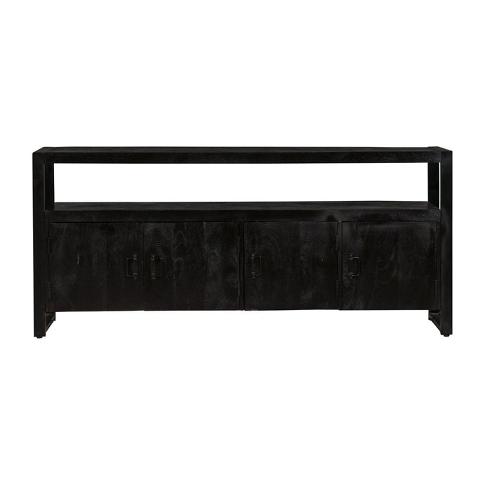 Komoda z mangového dřeva Pittsburgh Black 180 cm Mahom