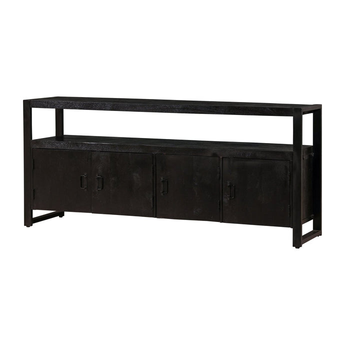 Komoda z mangového dřeva Pittsburgh Black 180 cm Mahom