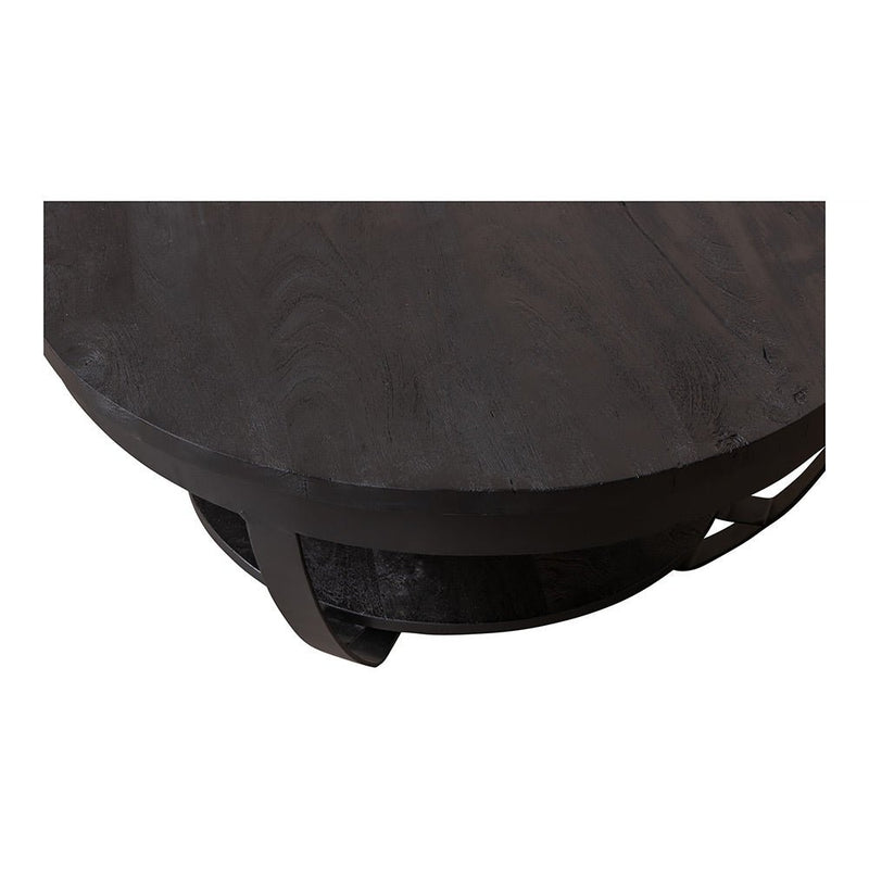 Konferenční stolek z mangového dřeva Bakersfield Black 90 cm Mahom
