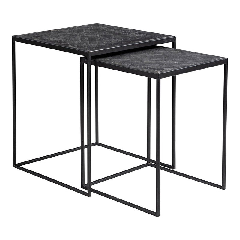 Konferenční stolky z mangového dřeva Dayton sada 2 Mahom