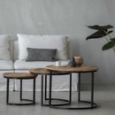 Konferenční stolky z mangového dřeva Charlotte Mahom - set 3 kusů