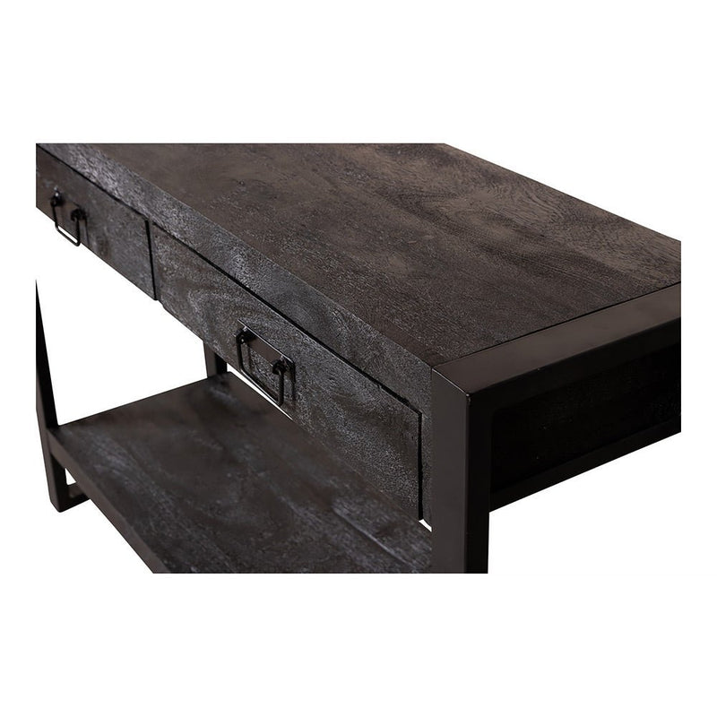 Konzolový stolek z mangového dřeva Atlanta Black 120 cm Mahom