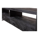 TV skříňka z mangového dřeva Fresno Black 220 cm Mahom