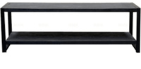 TV skříňka z mangového dřeva Montana Black 150 cm Mahom