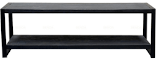 TV skříňka z mangového dřeva Montana Black 150 cm Mahom