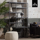 Polička z mangového dřeva Chicago Black 80 cm Mahom