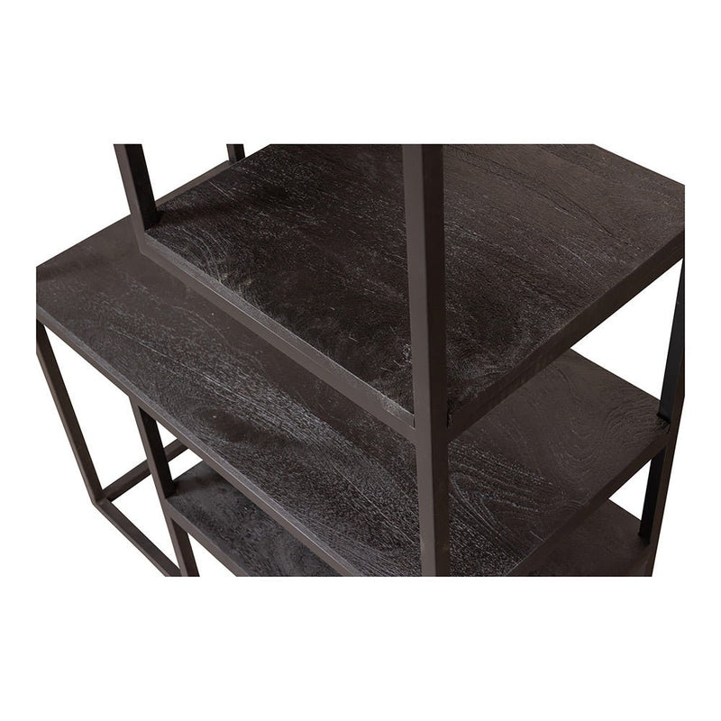 Polička z mangového dřeva Chicago Black 120 cm Mahom