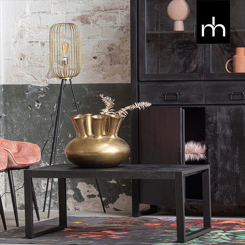 Vitrína z mangového dřeva Jersy Black Mahom