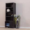 Nástenná skříň z mangového dřeva Phoenix 80 cm Mahom ( 4 otevřené přihrádky, 2 dvířka)