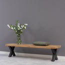 Jídelní lavice z mangového dřeva Columbus X-leg 140x40 cm Mahom