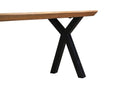 Jídelní lavice z mangového dřeva Salerno X-leg, taps 140x40 cm Mahom