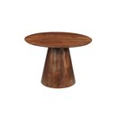Jídelní stůl z mangového dřeva Nova tmavě hnědý kulatý 110 cm Mahom