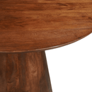 Jídelní stůl z mangového dřeva Nova tmavě hnědý kulatý 110 cm Mahom