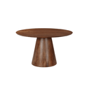 Jídelní stůl z mangového dřeva Nova tmavě hnědý kulatý 150 cm Mahom