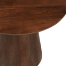 Konferenční stolek Nova kulatý  z mangového dřeva, tmavě hnedý o průměru 60 cm
