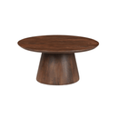 Konferenční stolek Nova kulatý  z mangového dřeva, tmavě hnedý o průměru 80 cm