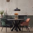 Jídelní stůl z mangového dřeva Madison Black Ø 140 kulatý Mahom