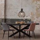 Jídelní stůl z mangového dřeva Tulsa Black 160×90 cm oválný Mahom