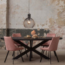 Jídelní stůl z mangového dřeva Tulsa Black 260×120 cm oválný Mahom