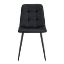 Jídelní židle Turin Černá s černou podnoží Mahom