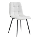 Jídelní židle Turin Krémová s černou podnoží Mahom