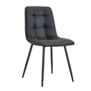 Jídelní židle Turin Antracitová s černou podnoží Mahom