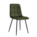 Jídelní židle Turin Zelená s černou podnoží Mahom