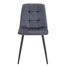 Jídelní židle Turin Tmavě šedá s černou podnoží Mahom