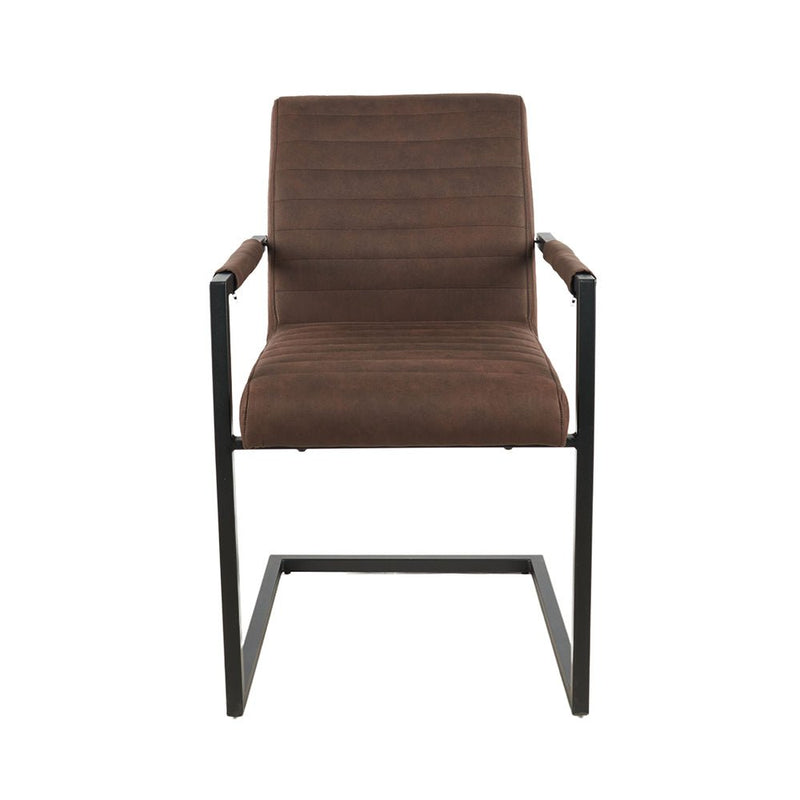 Jídelní židle Caen Hnědá s černou podnoží Mahom