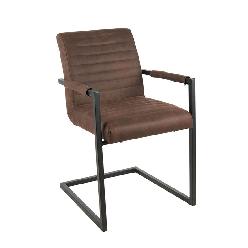 Jídelní židle Caen Hnědá s černou podnoží Mahom