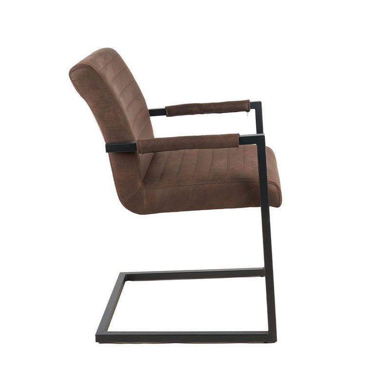 Jídelní židle Caen Hnědá s černou podnoží Mahom