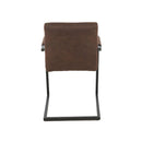 Jídelní židle Caen Hnědá s černou podnoží Mahom