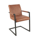 Jídelní židle Caen Koňaková s černou podnoží Mahom