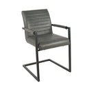 Jídelní židle Caen Antracitová s černou podnoží Mahom