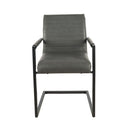 Jídelní židle Caen Antracitová s černou podnoží Mahom