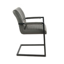 Jídelní židle Caen Antracitová s černou podnoží Mahom