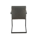 Jídelní židle Caen Antracitová s černou podnoží Mahom