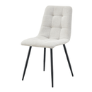 Béžová jídelní židle s černou nohou