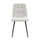 Jídelní židle Turin béžová s černou nohou, mahagon