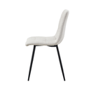 Jídelní židle Turin béžová s černou nohou, mahagon