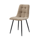 Šedohnedá jídelní židle s černou nohou