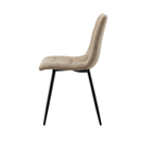 Jídelní židle Turin šedohnedá s černou nohou, mahagon