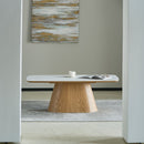 Konferenční stolek Santiago  s dřevěnou dýhou 120 cm