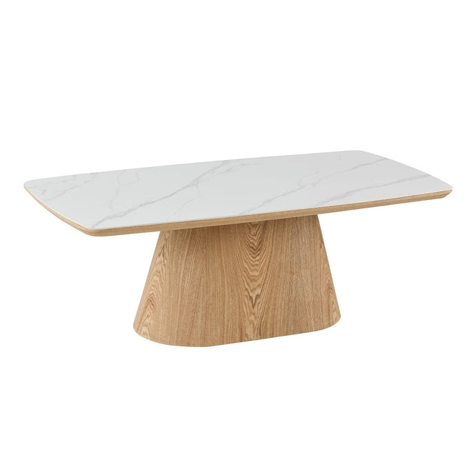 Konferenční stolek Santiago  s dřevěnou dýhou 120 cm