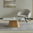 Konferenční stolek Santiago  s dřevěnou dýhou 120 cm